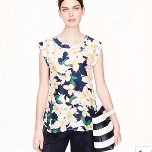 J.Crew Sleeveless drapey top in cove floral